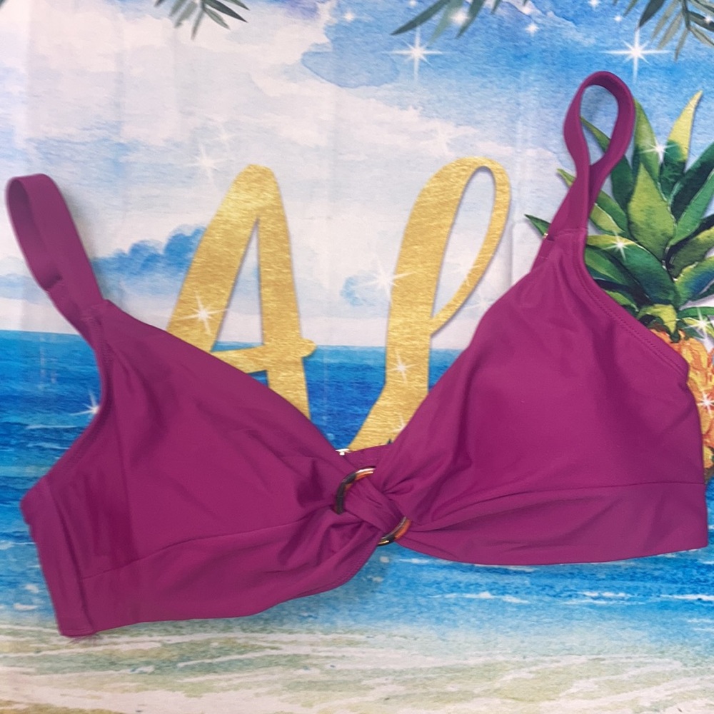 Time and Tru Raspberry colored Bikini Top. Size 1X(16-18)